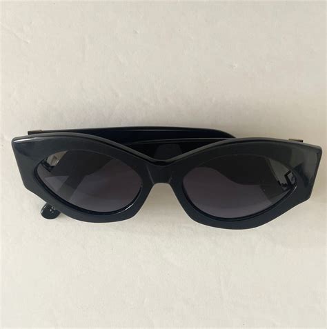 Vintage Gianni Versace Medusa Black Sunglasses 